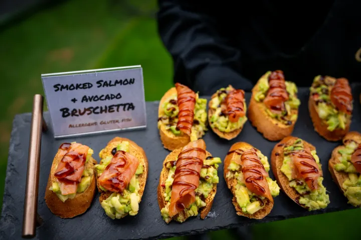 Smoked salmon and avocado bruschetta