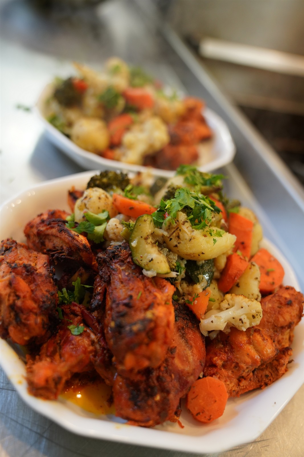 Spiced chicken with vegetables