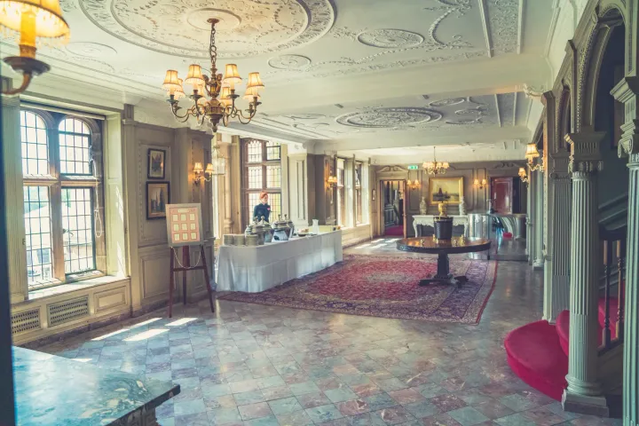 Drinks table in a grand country-house room